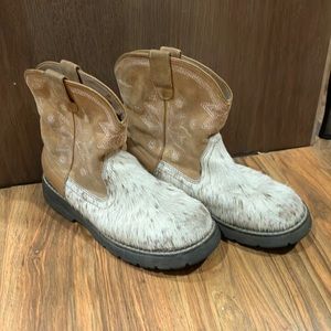 Womens cow hair  roper boots